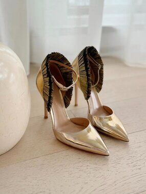 GIANVITO ROSSI Metallic Pointed Heels